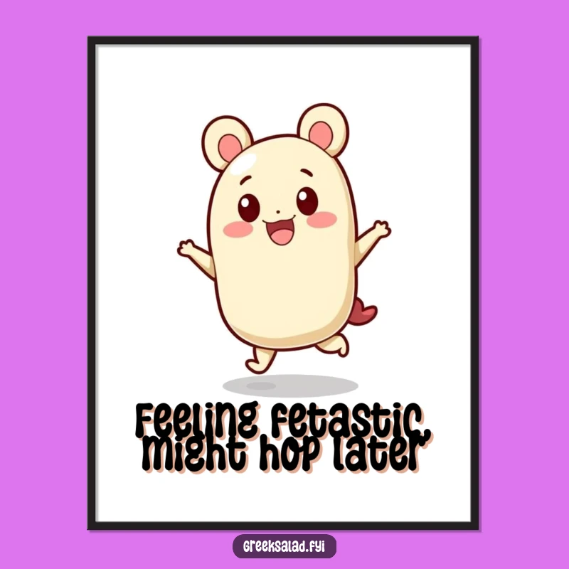 Funny Printable Wall Art: Hopping Feta Cheese, Free Downloadable Cheer