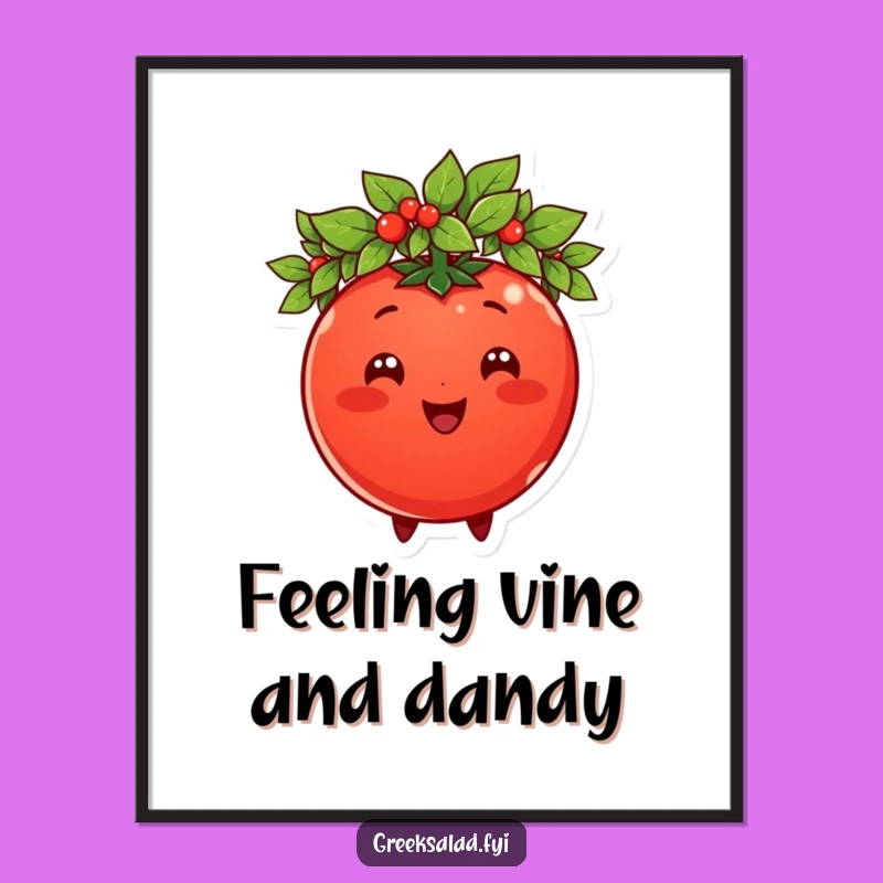Free Printable Wall Art: Funny Tomato Champion Decor, Downloadable Art