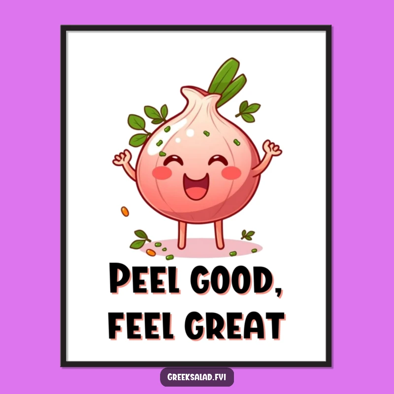 Free Printable Wall Art: Wiggling Onion Ring, Funky Downloadable Decor Gift