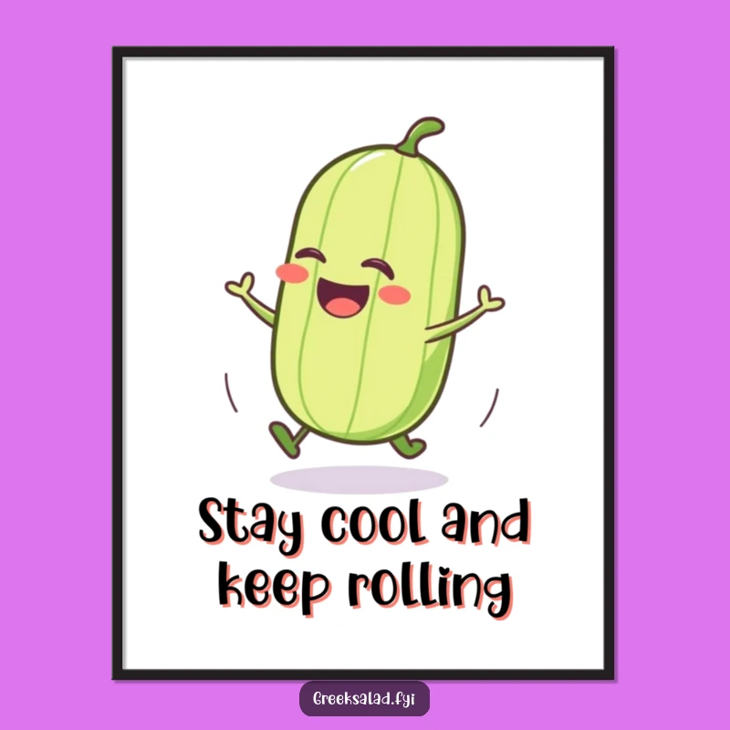 Funny Free Printable Cucumber Wall Art: Quirky Downloadable Decor for a Fresh Look