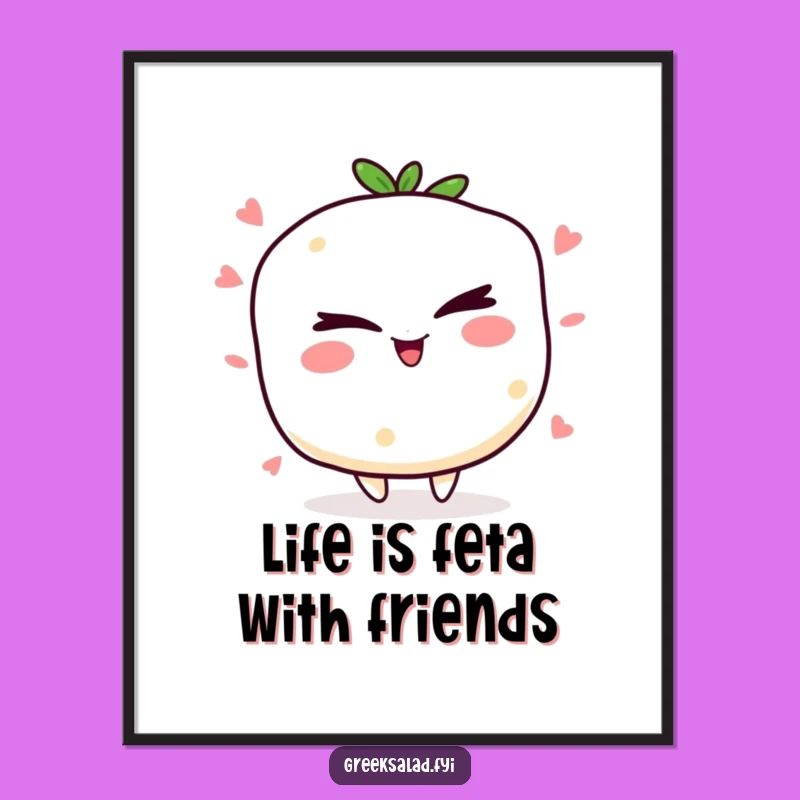 Funny Free Printable Feta Wall Art: Quirky Downloadable Decor for a Wink of Charm