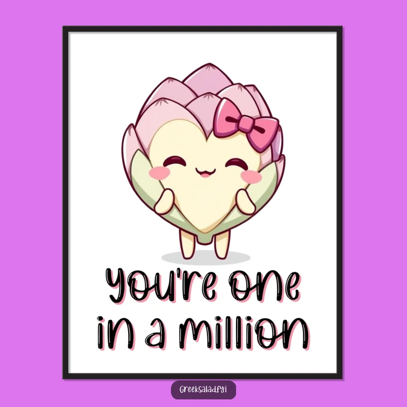 Funny Free Printable Wall Art: Artichoke Heart Bow Decor