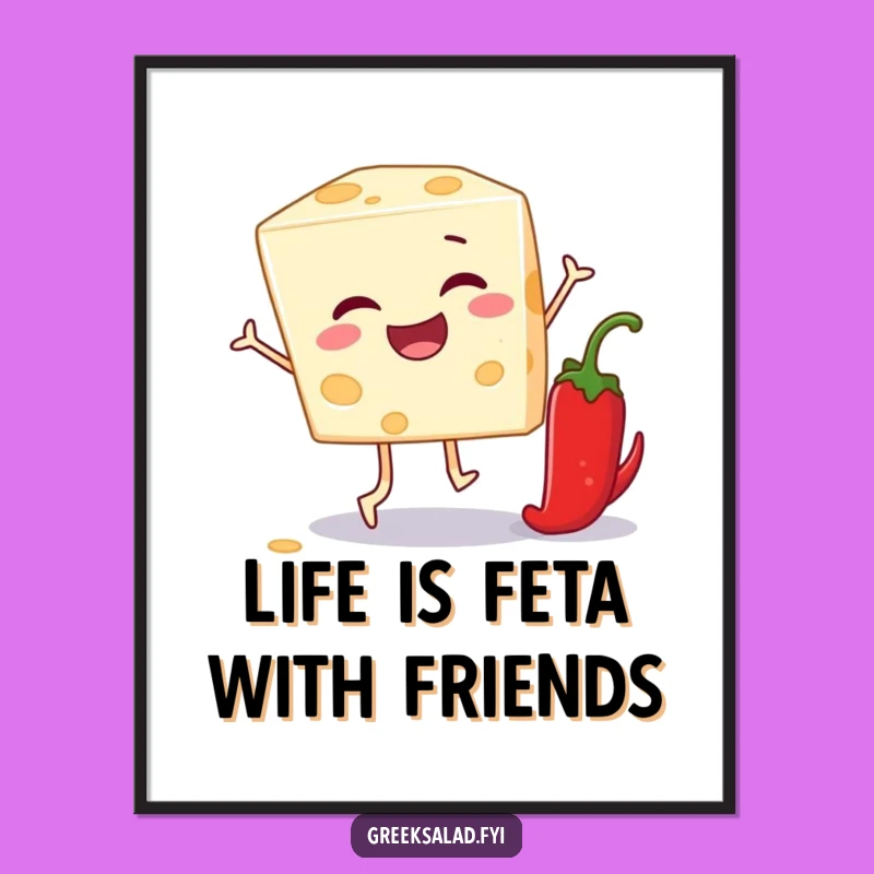 Funny Free Printable Wall Art: Feta & Pepper Leapfrog Humor Downloadable Decor