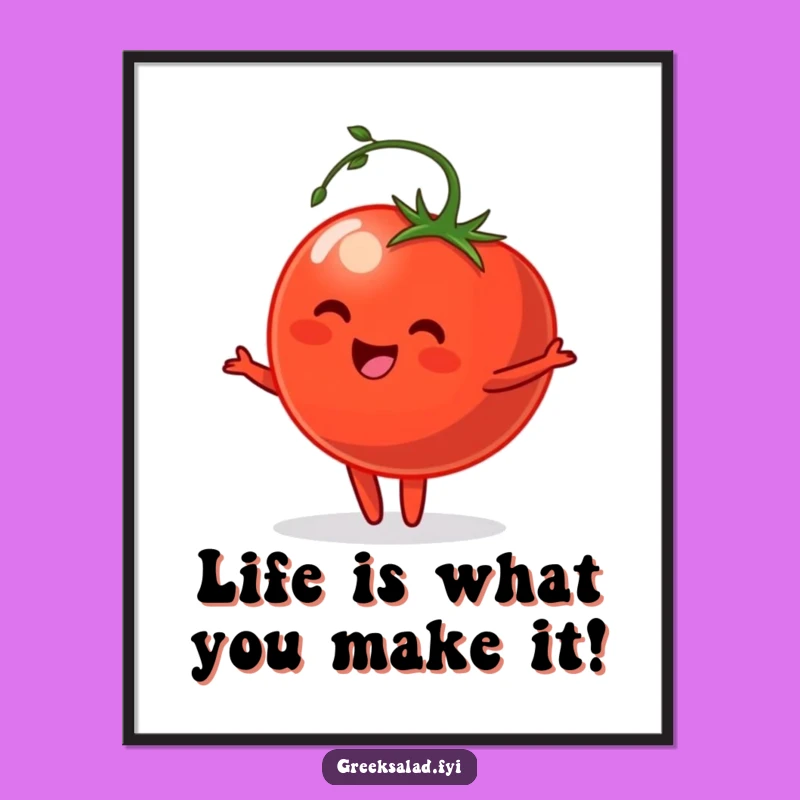 Free Printable Wall Art: Funny Tomato Pirouette, Hilarious Downloadable Decor, Print at Home Art