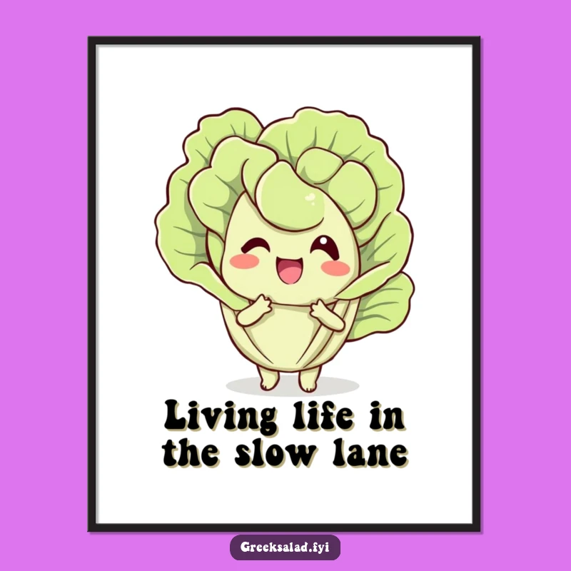 Funny Free Printable Wall Art: Delighted Lettuce Fan, Hilarious Downloadable Decor
