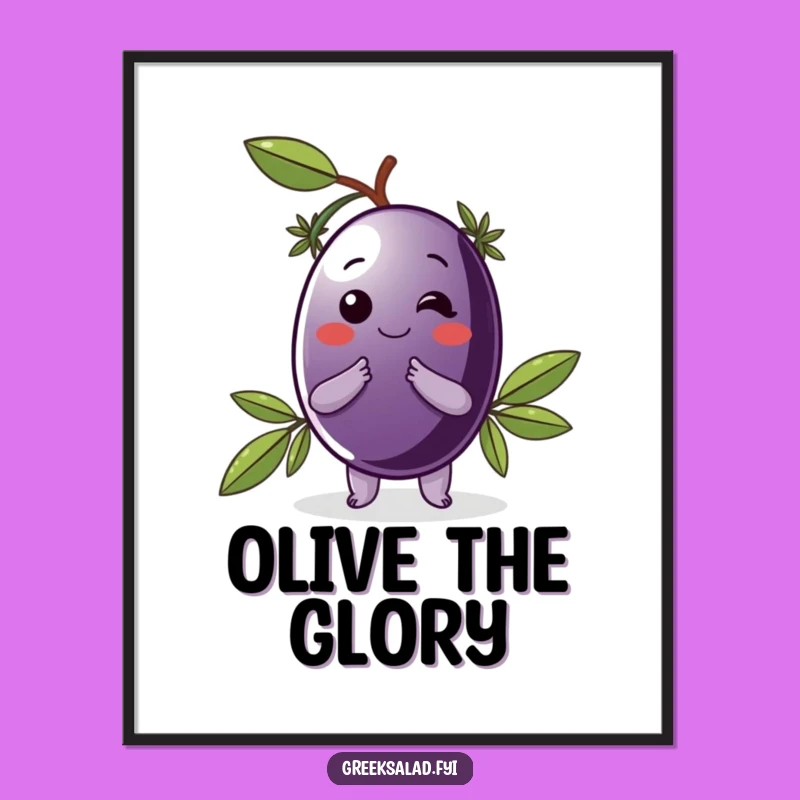Funny Free Printable Wall Art: Elegant Olive Humor Downloadable Decor, Sophisticated Art