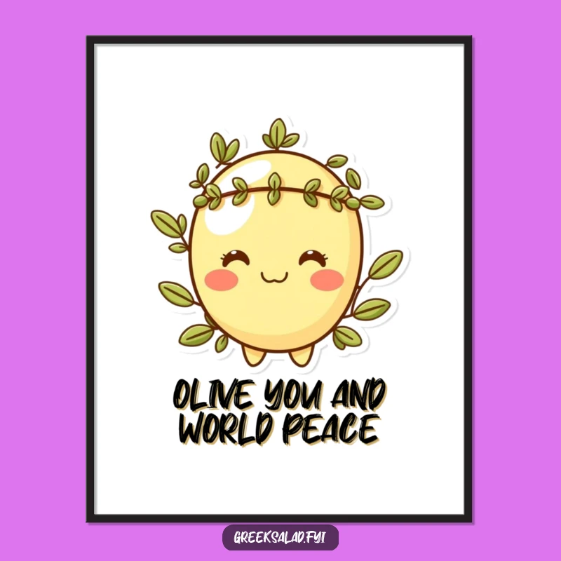 Funny Printable Wall Art: Cheeky Olive Victor, Free Downloadable Decor