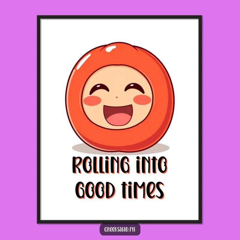Laughing Free Printable Wall Art: Cheerful Tomato Character Downloadable Decor