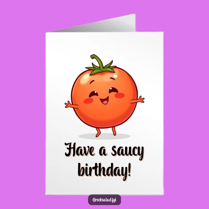 Free Printable Birthday Card: Dancing Tomato Grooves into Fun Instant