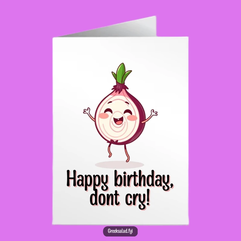 Free Printable Birthday Card: Happy Onion Jig - Joyful Downloadable Gift