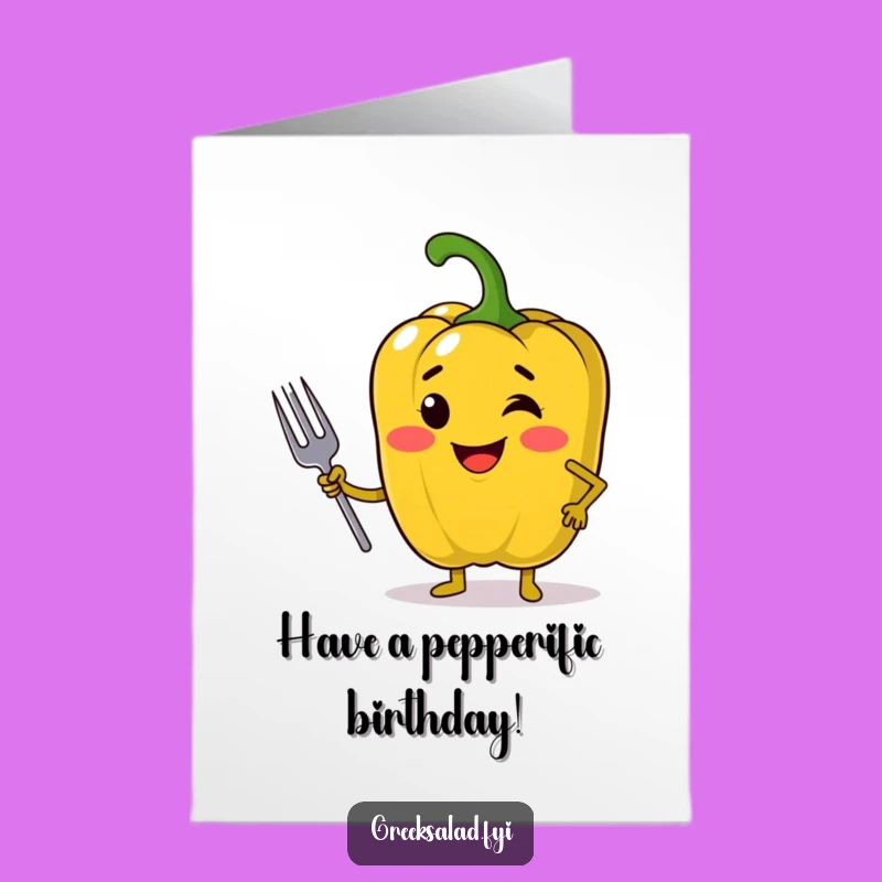 Free Printable Funny Bell Pepper Birthday Card - A Bold Downloadable Gift!
