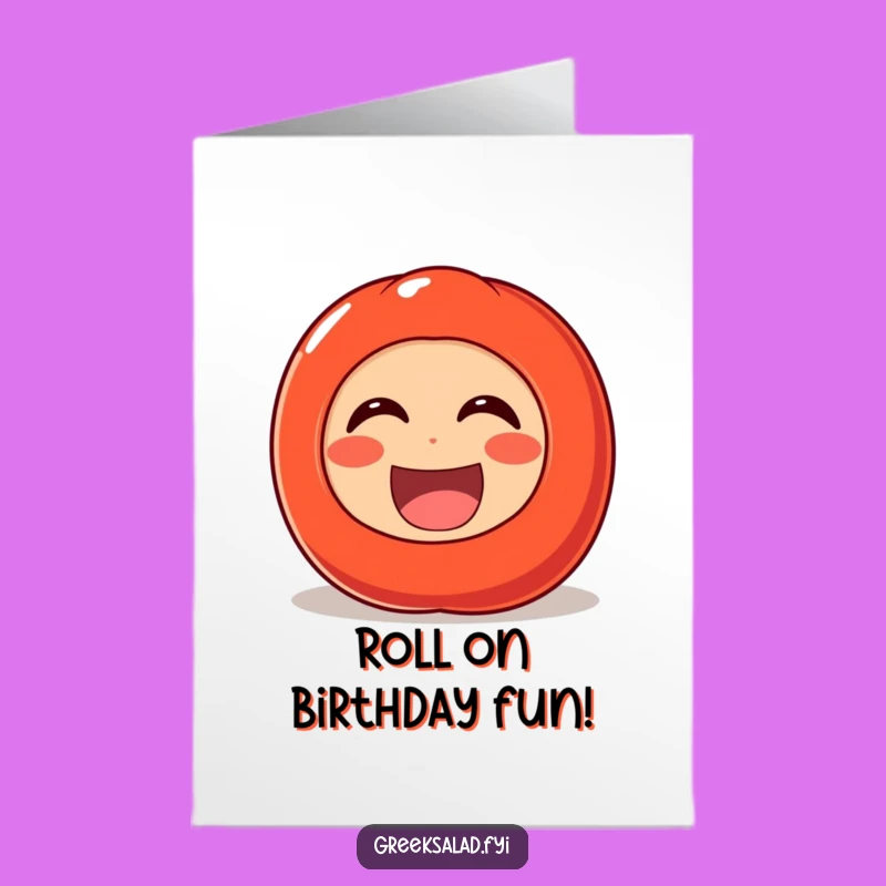 Laughing Free Printable Birthday Card: Cheerful Tomato Character Downloadable Fun