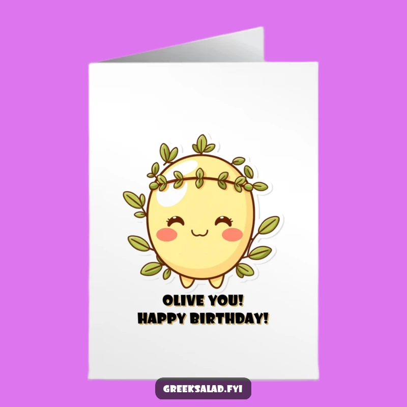 Free Printable Birthday Card: Cheeky Olive Victor, Funny Downloadable Gift