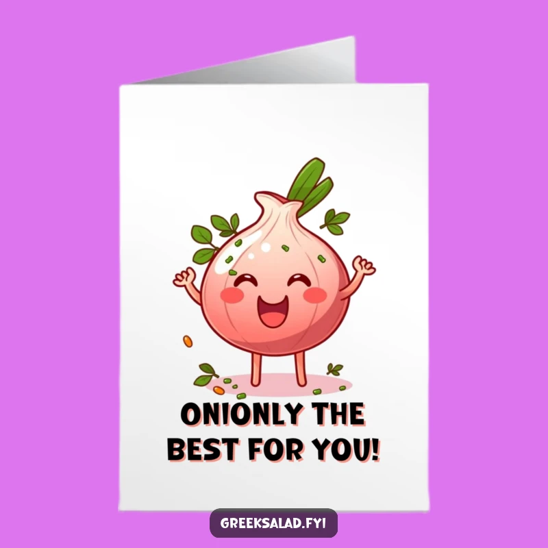 Free Printable Birthday Card: Wiggling Onion Ring, Hilarious Downloadable Celebration Gift