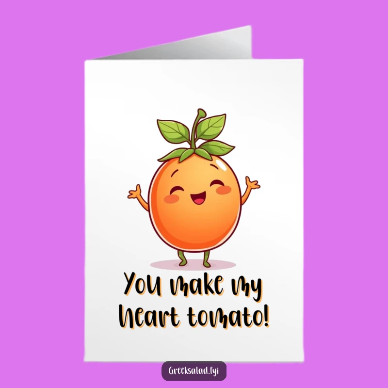 Free Printable Funny Tomato Birthday Card: Dancing Downloadable Greeting for a Joyful Year