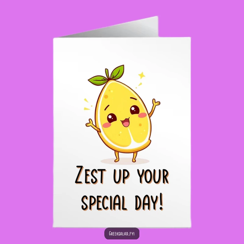 Zesty Free Printable Birthday Card: Wiggling Lemon for a Squeaky Clean Downloadable Gift!