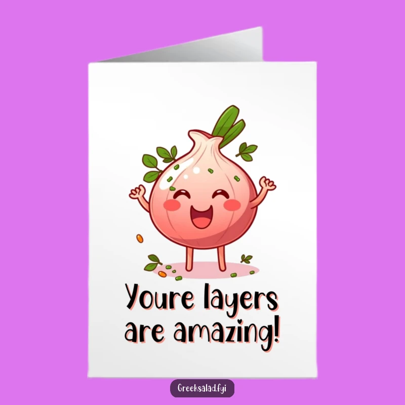 Free Printable Congrats Card: Wiggling Onion Ring, Zesty Downloadable Achievement Gift