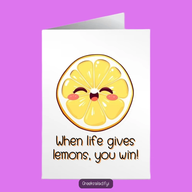 You made it happen! This free printable lemon congratulations card adds a zesty touch, easy to print at home.