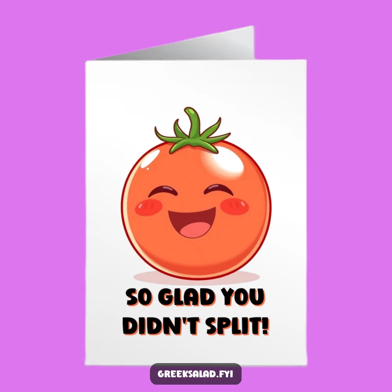 Free Printable Tomato Congrats Card: Laughing Fruit Download