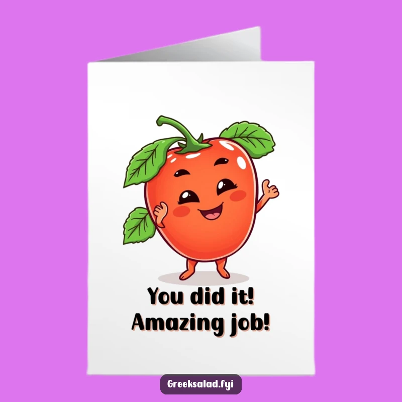 Free Printable Congrats Card: Wobbly Tomato Dance, Hilarious Downloadable Celebration