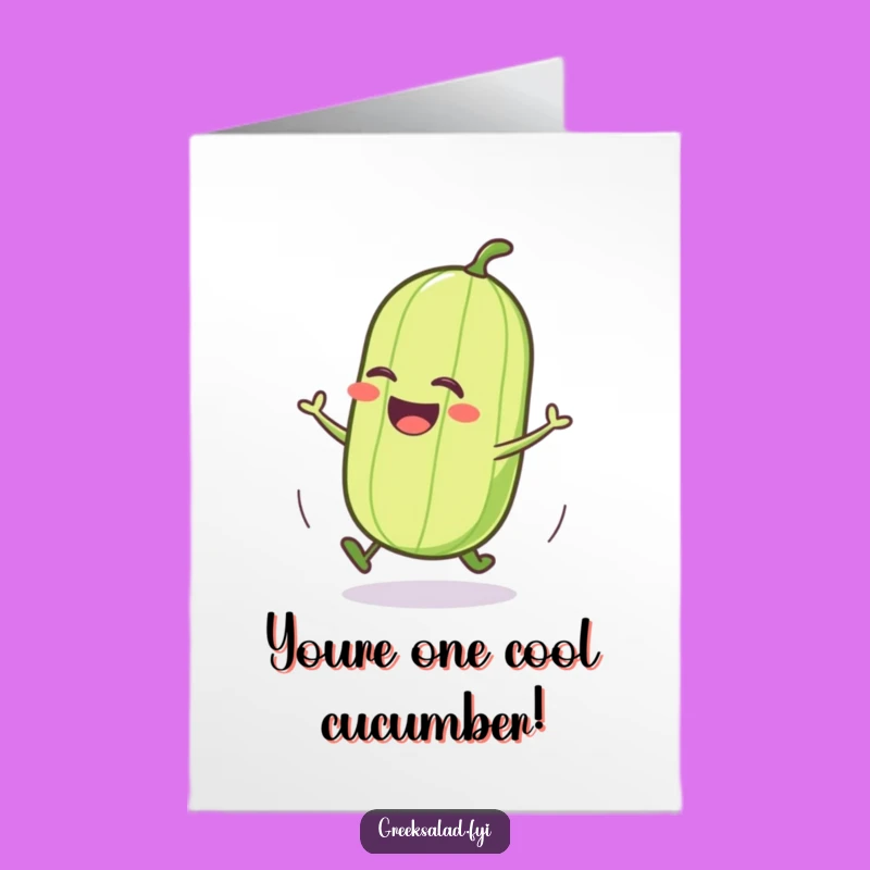 Free Printable Congrats Cucumber Card: Hilarious Downloadable Gift for Big Wins