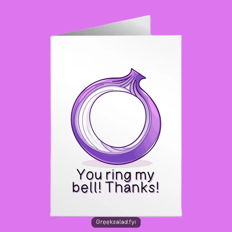 Free Printable Onion Ring Thank You Card: Humorous Downloadable Gift for Appreciation