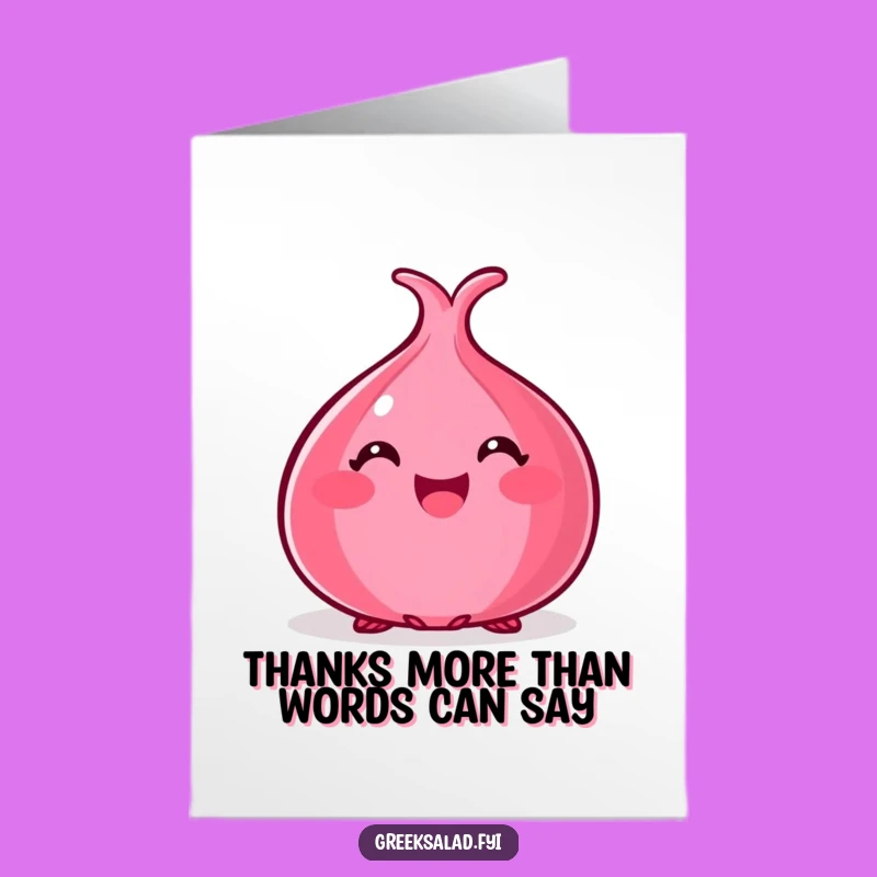 Free Printable Thank You Card: Onion Peek - Funny Downloadable Gratitude