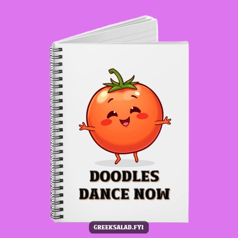 Funny Dancing Tomato Notebook - Journal Your Moves, Great Gift