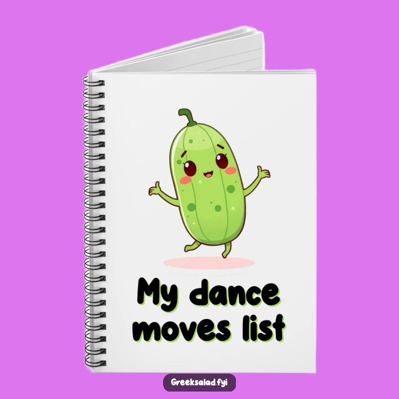 Funny Cucumber Dance Notebook: Jot Down Ideas with Veggie Flair