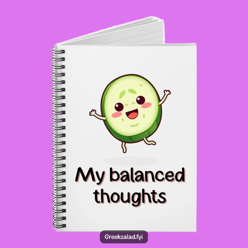 Funny Cucumber Notebook: Jot Down Ideas with Cool Spinning Wit!