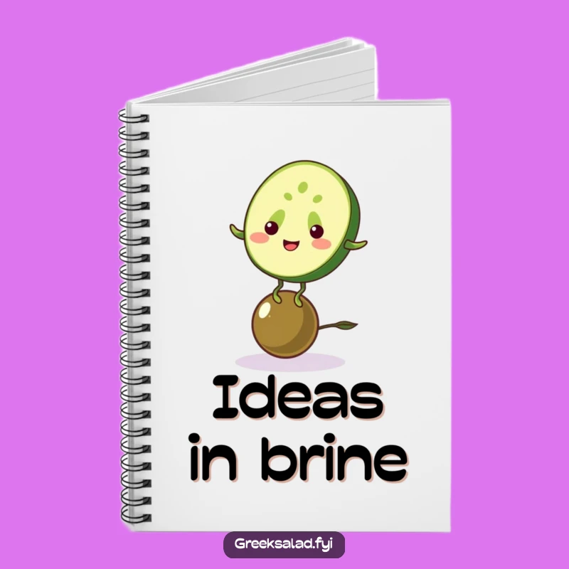 Funny Cucumber & Olive Balancing Notebook: Jot Down Laughs with Healthy Ideas