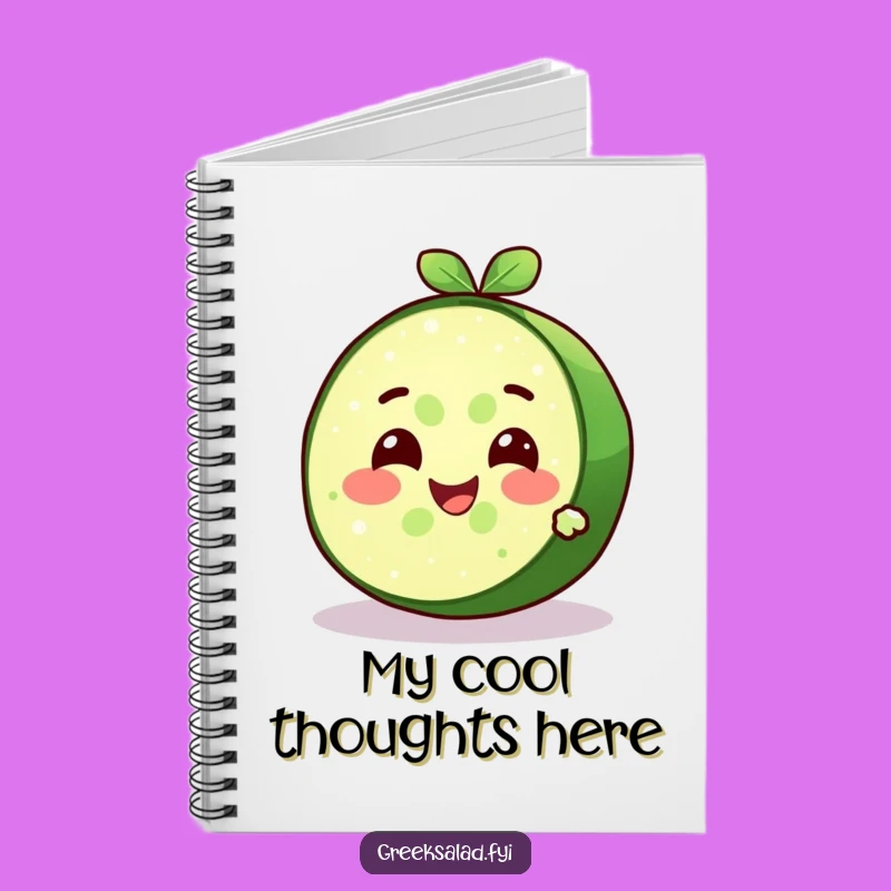 Funny Cucumber Slice Notebook - Cool Ideas & Refreshing Notes