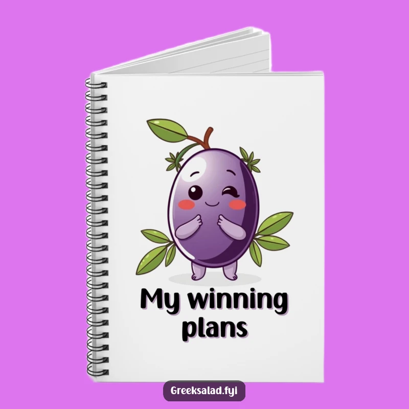 Funny Kalamata Olive Notebook: Jot Down Ideas with Mediterranean Wit