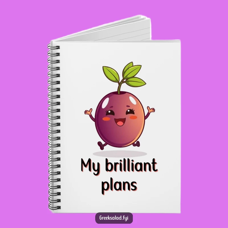 Funny Kalamata Olive Notebook - Jot Down Ideas with This Humorous Hop Design