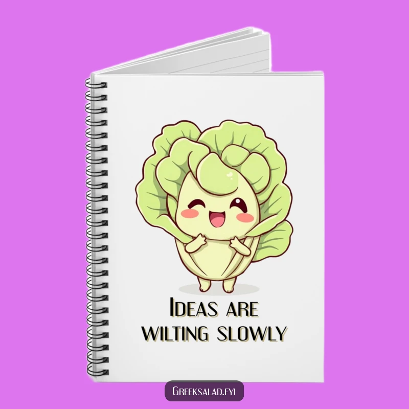 Funny Lettuce Leaf Notebook - Journal Fanning Veggie Pages, Perfect Funny Gift