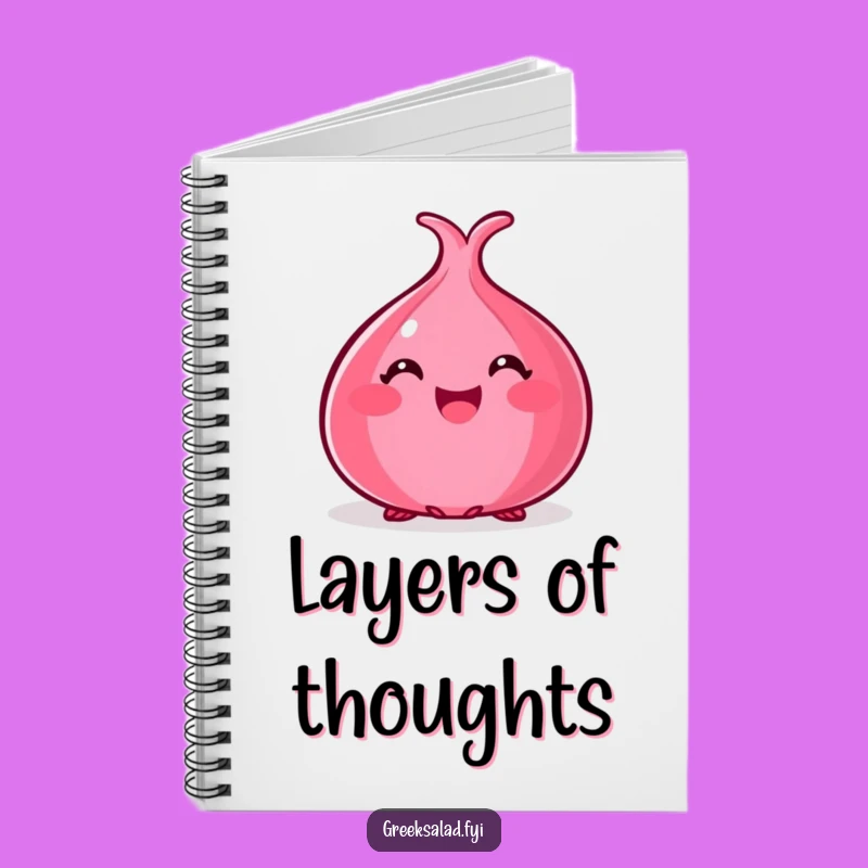 Funny Red Onion Peek Notebook - Jot Down Ideas with Veggie Humor