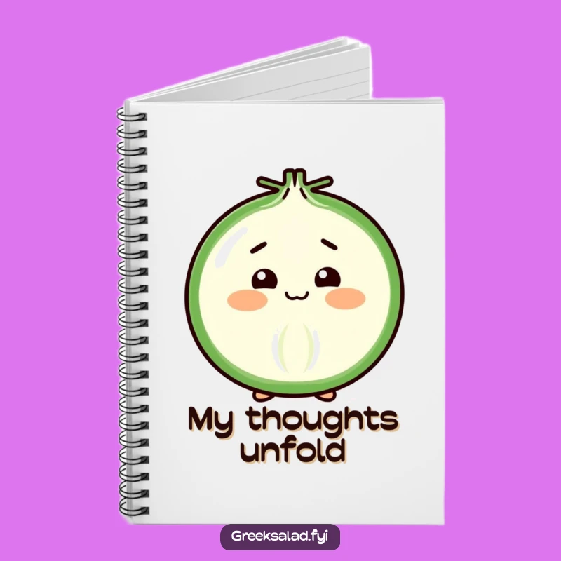 Funny Shy Onion Slice Notebook: Jot Down Ideas with This Cheerful Vegetable's Bow