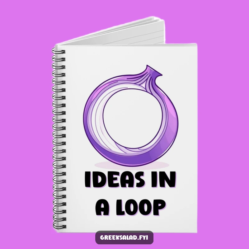 Funny Onion Ring Notebook - Jot Down Ideas with This Playful Purple Design