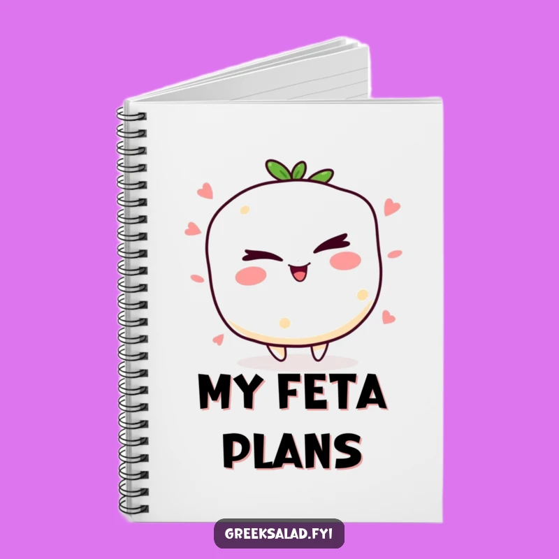 Funny Winking Feta Notebook, Hilarious Journal for Mischievous Ideas