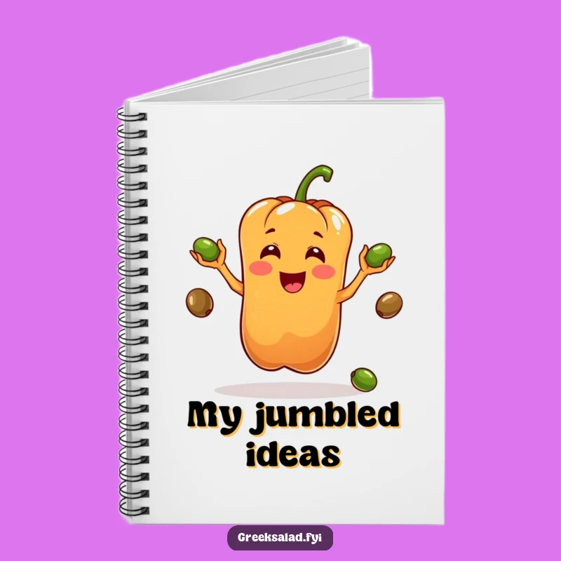 Funny Juggling Pepper Notebook: Playful Veggie Journal, Perfect Humorous Gift