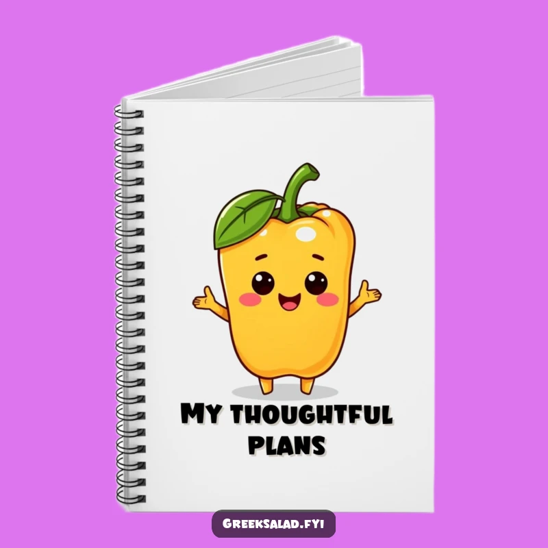 Funny Bell Pepper Olive Notebook: Jot Down Ideas with Cheerful Flair