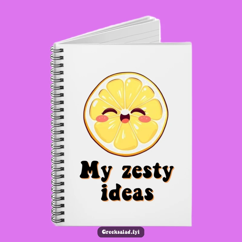 Funny Winking Lemon Notebook - Giggling Citrus Journal, Playful Slice, Ideal Funny Gift!