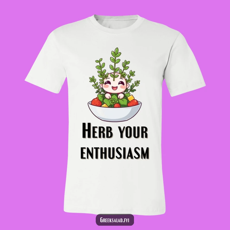 Funny Happy Oregano Wink T-Shirt: Wear Your Love for Fresh Flavors Hilariously!