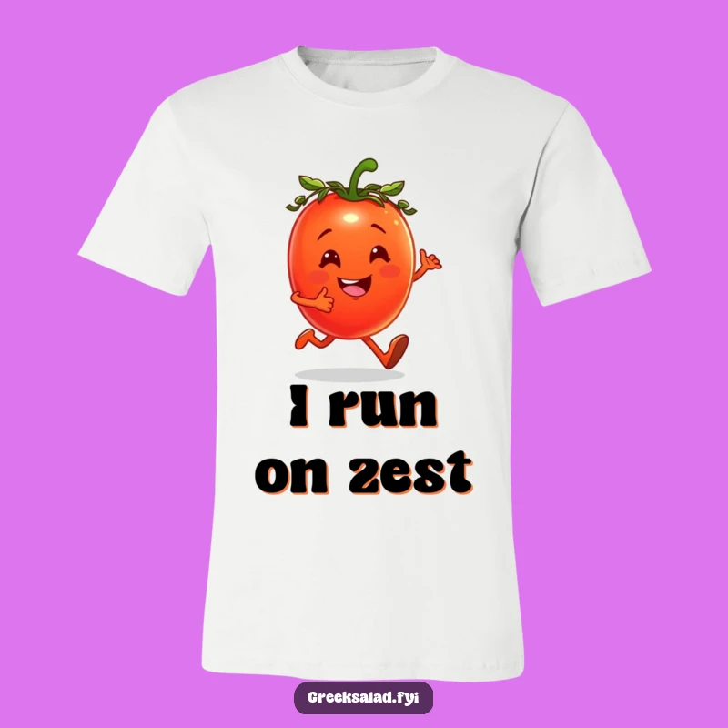 Funny Jogging Tomato T-Shirt: Cheerful Veggie, Fitness Fun, Active Gift