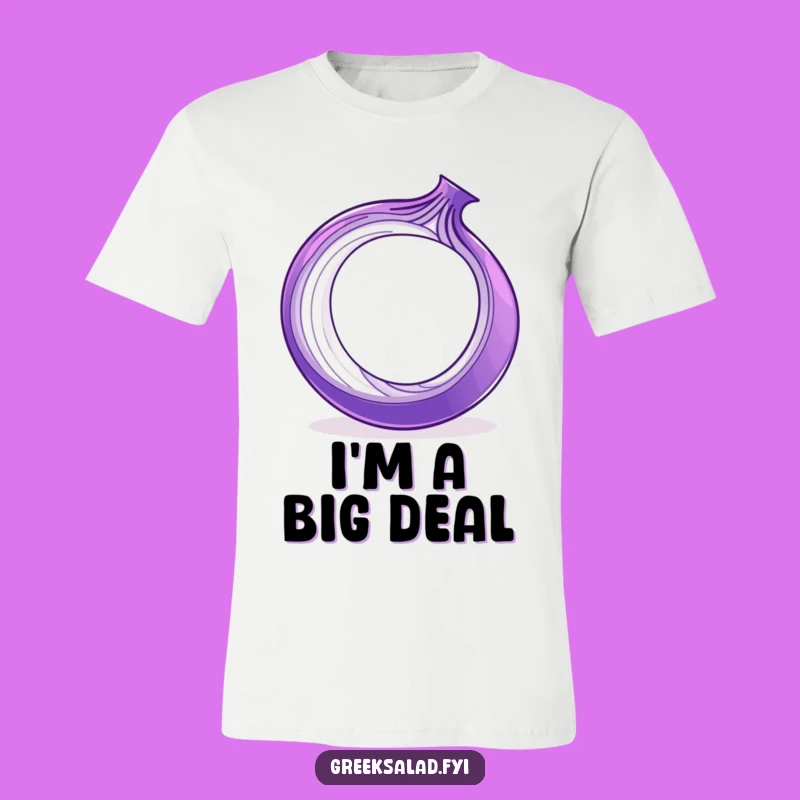 Funny Onion Ring T-Shirt - Spin with Style in This Humorous Purple Tee