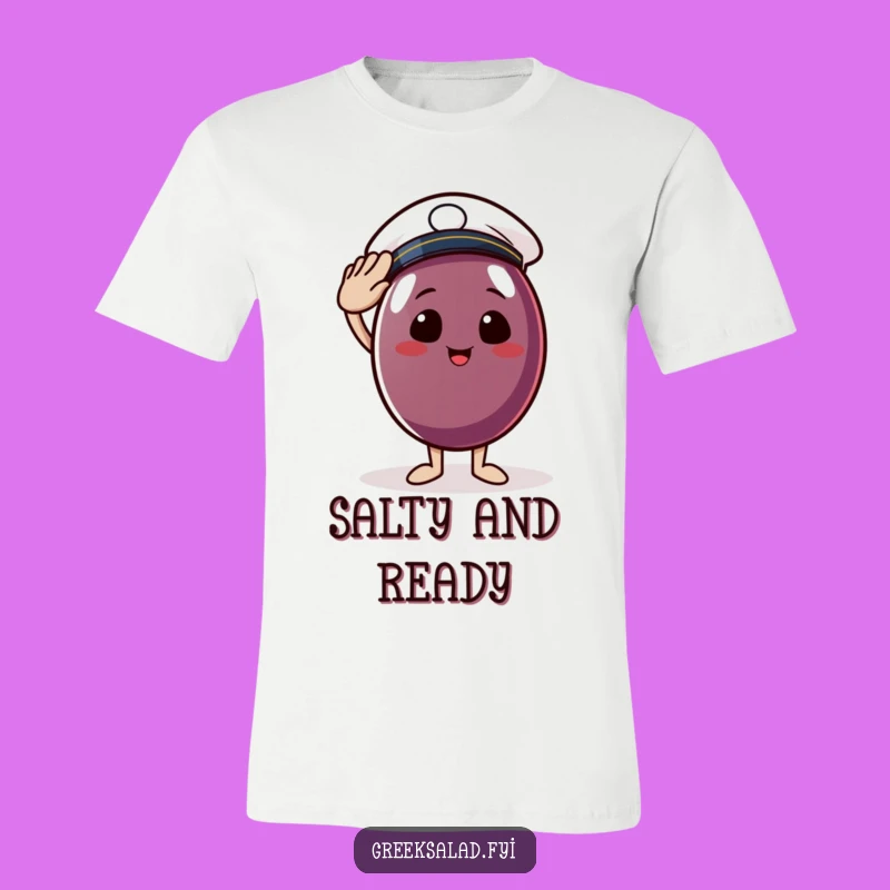 Funny Sailor Olive T-Shirt - Cheerful Saluting Olive, Hilarious Nautical Tee, Great Funny Gift!