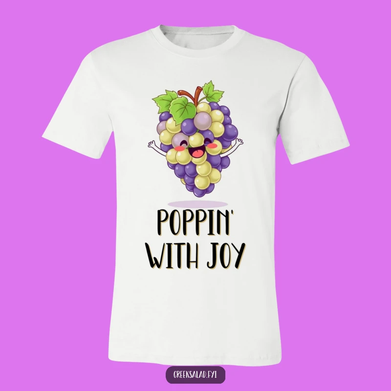 Funny T-Shirt: Bouncing Grapes Full of Enthusiasm, Great Tee