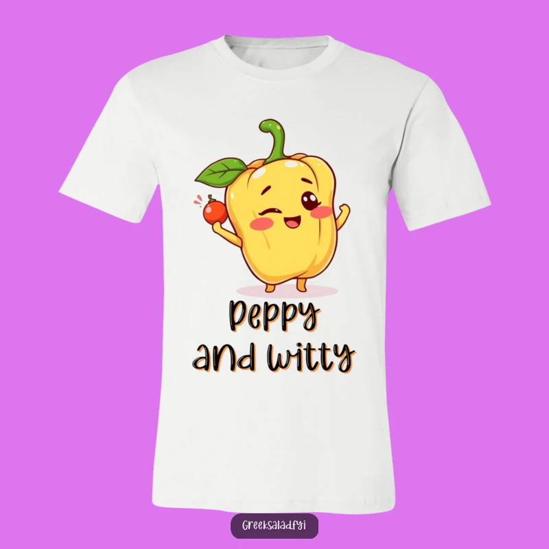 Funny Happy Bell Pepper T-Shirt: Witty Veggie Pal, Perfect Humorous Gift