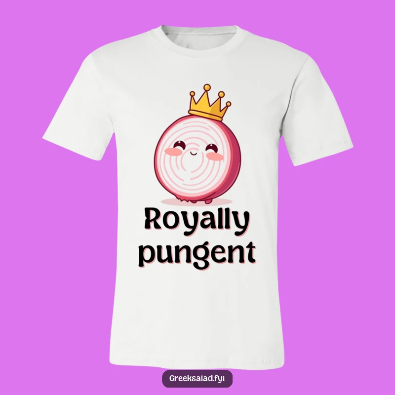 Funny Blushing Onion Crown T-Shirt: Wear Your Royal Veggie Pride