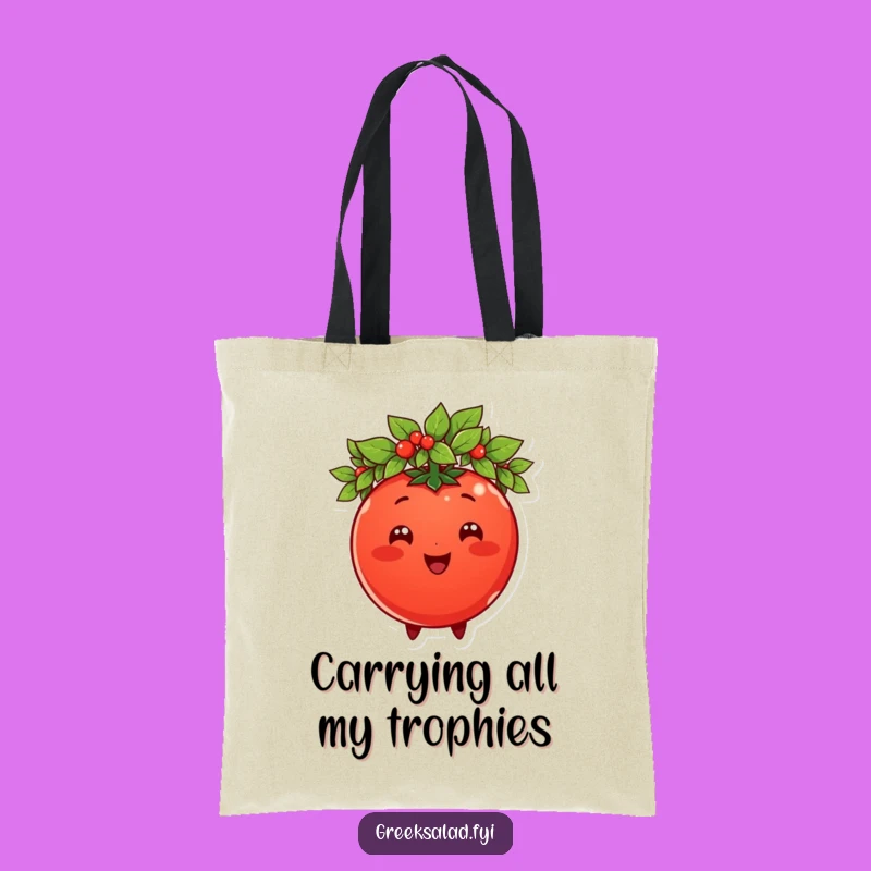 Funny Tomato King Tote Bag: Carry Your Groceries with Regal Humor
